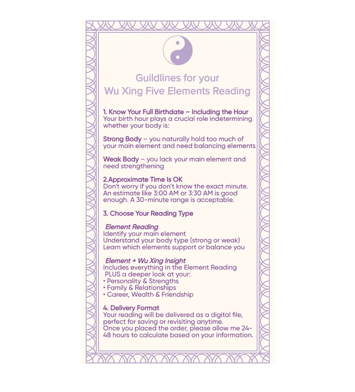 Wu Xing Element Reading – Personalized Energy Insight