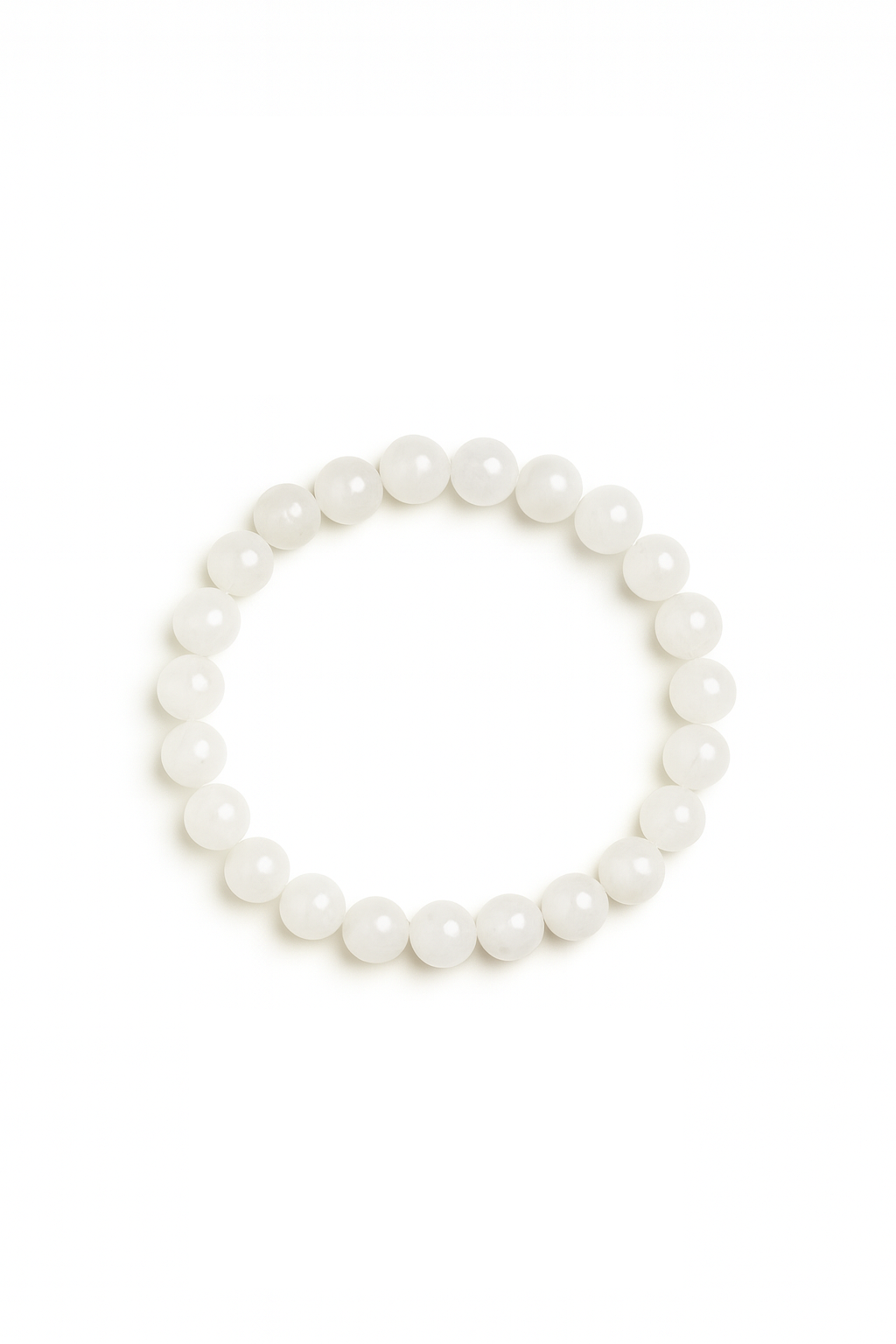 White Jade 8mm Bracelet