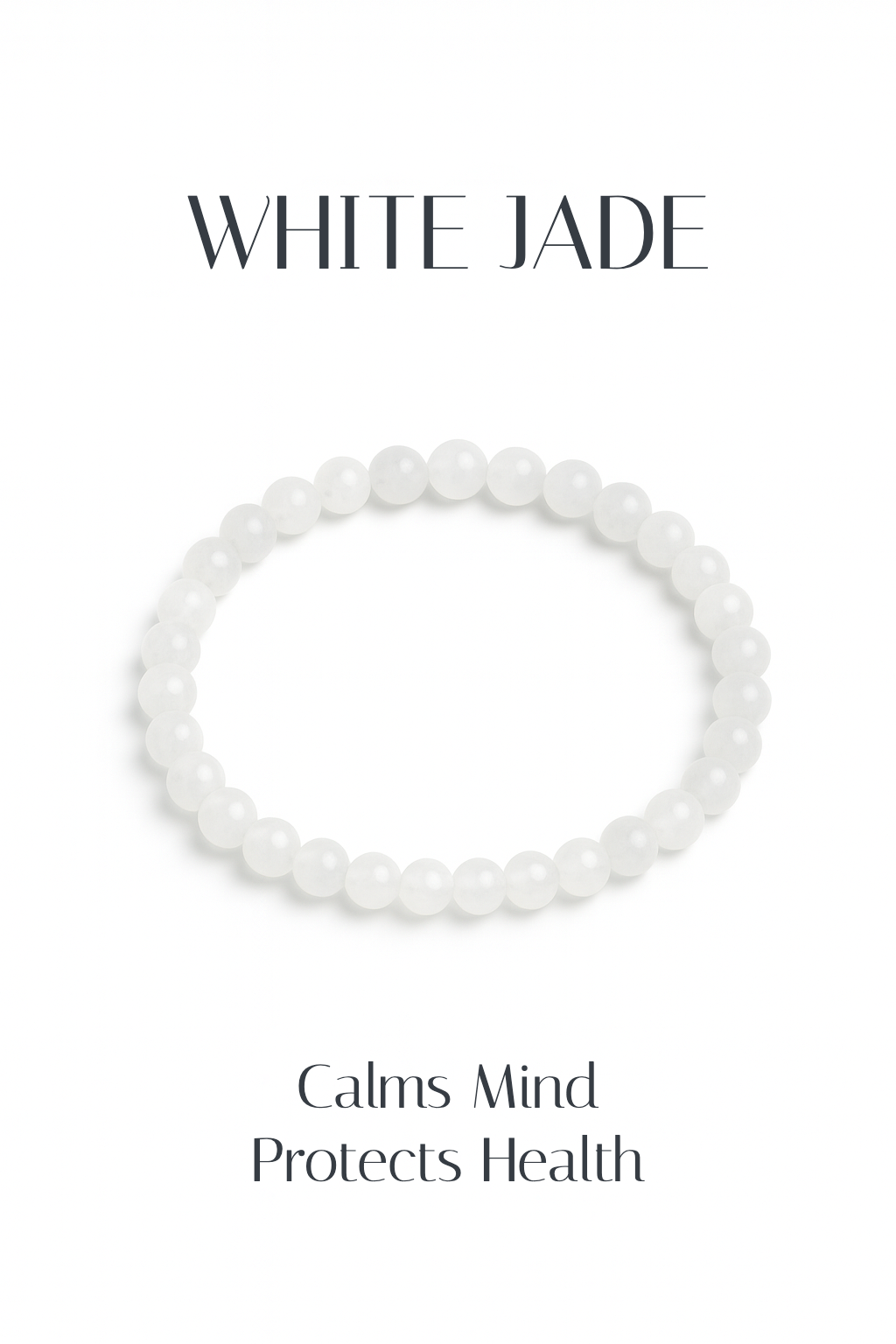 White Jade 4mm Bracelet